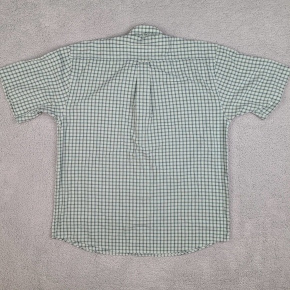 Knights‎ Sportswear Shirt Men's Large Green Plaid Short Sleeve Button Down - Picture 5 of 10
